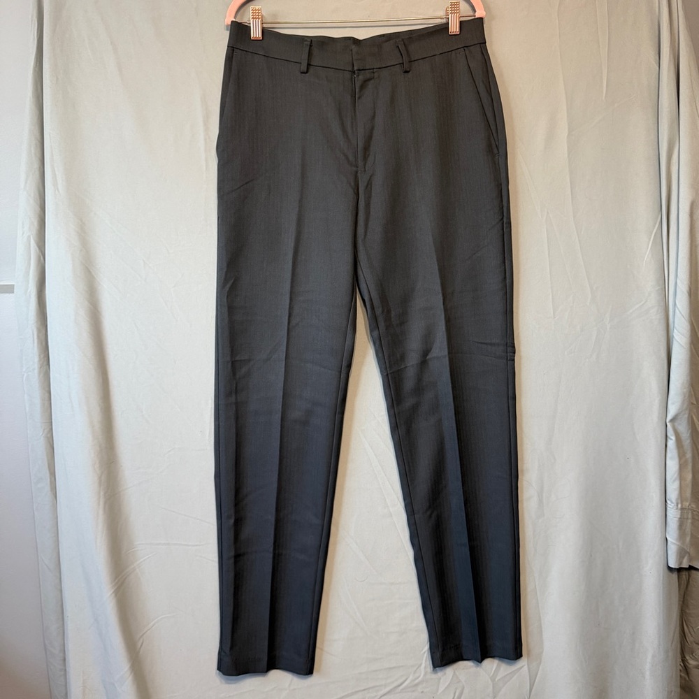 Reaction Kenneth Cole Mens Dress Pants Size 32x32 Grey Office Event Career Work